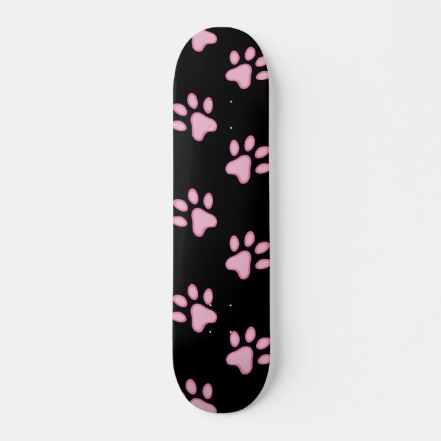 Rosa Tass avtryck Mini Skateboard Bräda 18,5 Cm (Framsida)