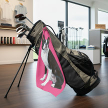 Rosa Tass-fektion: Boston Terrier Golf Towel