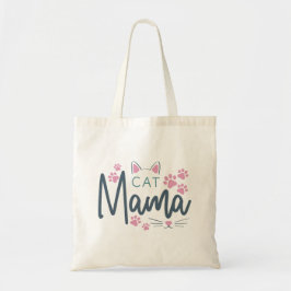 Rosa Tassar Cat Mamma Kawaii Cute Tote Bag Tygkasse