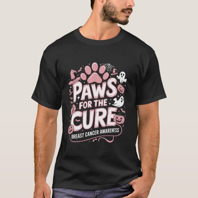 Rosa Tassar för Cure Breast Cancer Cure Hund Yeas T Shirt (Framsida)