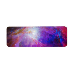 Rosa Tated Orion Nebula Returadress Etikett