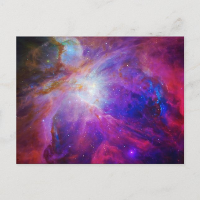 Rosa Tated Orion Nebula Vykort (Framsida)