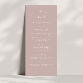 Rosa Taupe Classic Calligraphy Formal Bröllop Meny
