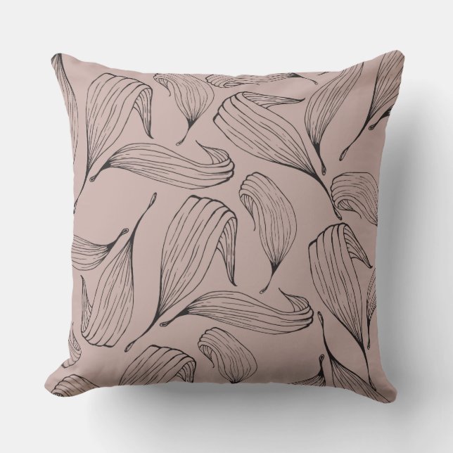 Rosa Taupe Reversible Löv Pillow Kudde (Framsida)