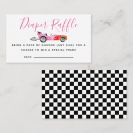 Rosa Tävling Barnbilsskor Diaper Raffle Biljett Tilläggskort