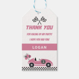 Rosa Tävling Födelsedagsfest Tack Gift Märkre Presentetikett