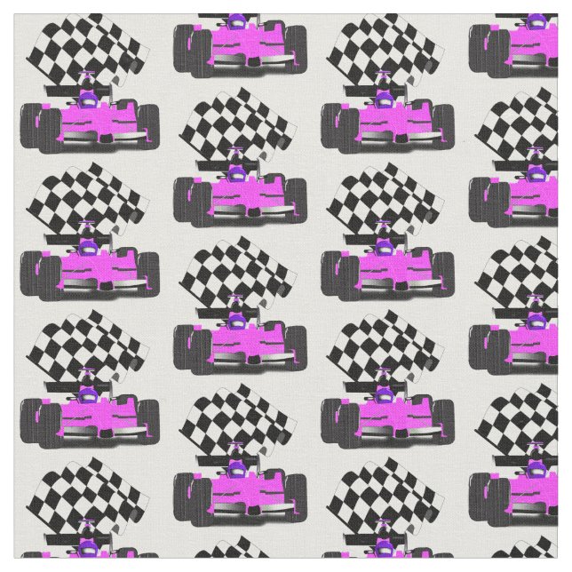 Rosa Tävling med kontrollerad Flagga Tyg (Närbild)