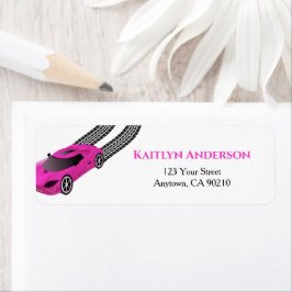 Rosa Tävling | Returadress för Anpassningsbar av b Etikett