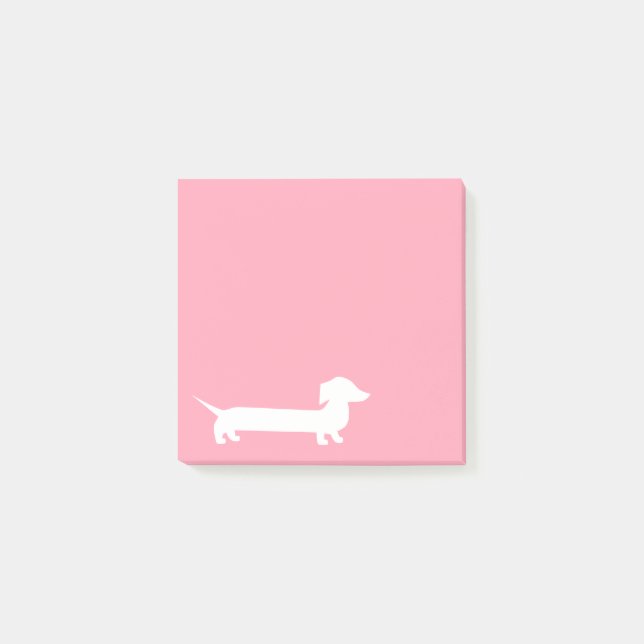 Rosa tax gulliga Doxie Post-it Block (Framsida)