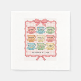 Rosa Tea kopp design Pappersservett