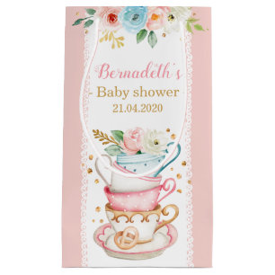 Rosa Tea Party Baby Shower Small Gift Bag