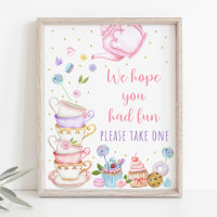 Rosa Tea Party Birthday Favorittecken