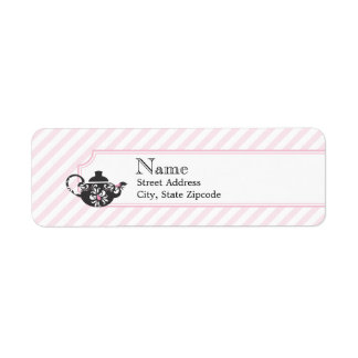 Rosa Tea Return Address Label Returadress Etikett