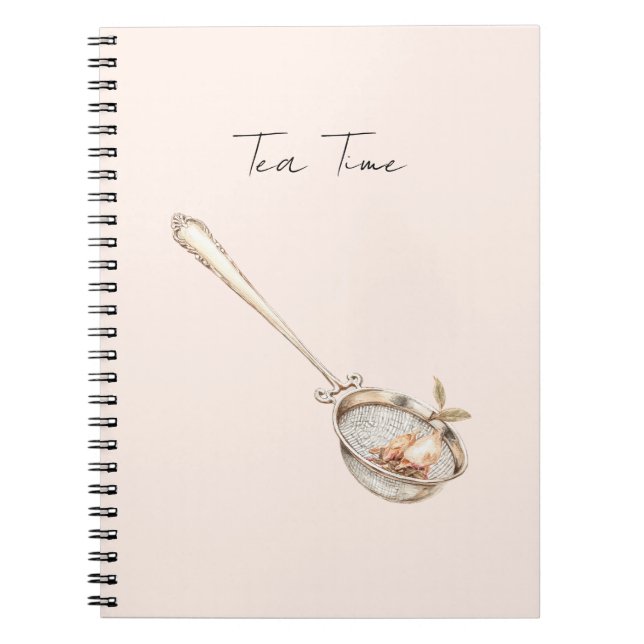 Rosa Tea Time Anteckningsbok (Framsidan)