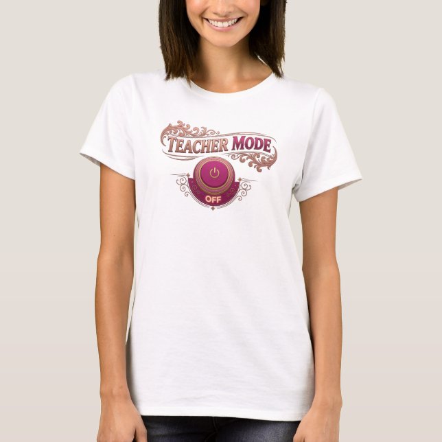 Rosa TEACH MODE AV Custom T-Shirt (Framsida)