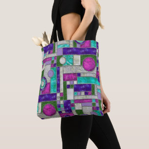 Rosa Teal Art Deco-lagat glas Tygkasse