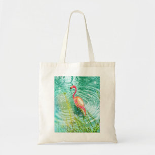 Rosa Teal Flamingo Glitter Tropical Summer Girly Tygkasse