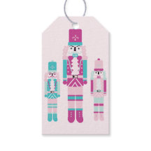 Rosa & Teal Nutcracker Trio Gift-Märkre