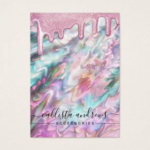 Rosa Teal Pearl Opal Glitter Drivrutiner vid stiga Visitkort