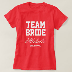 Rosa Team Bride brudens sida-fotbollskjorta Tröja