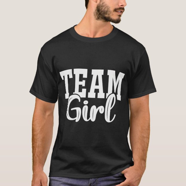 Rosa Team Girl Team Boy Gender Reveal Party Matchi T Shirt (Framsida)