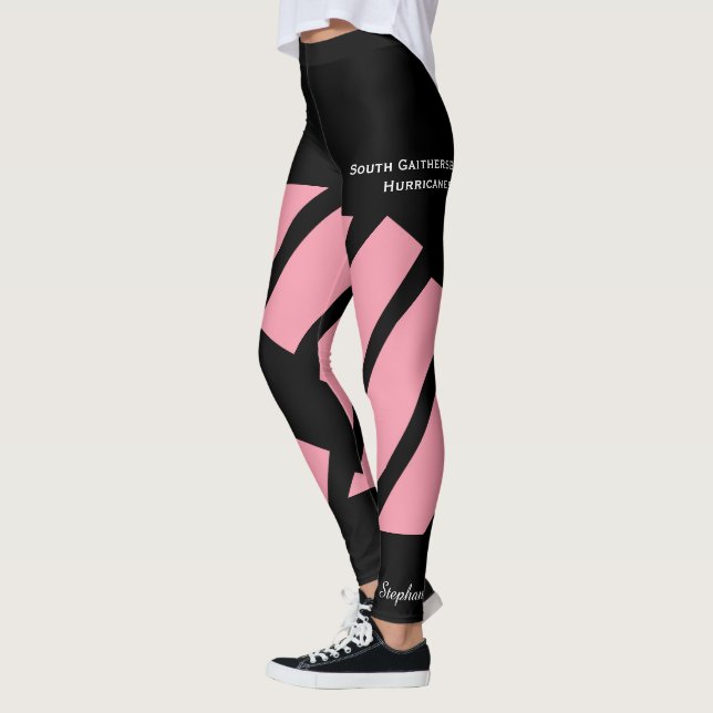 Rosa Team/Klubb Leggings med Fake Kort (Vänster)