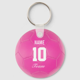 Rosa Team Ocer Ball Personlig Namn Nyckelring