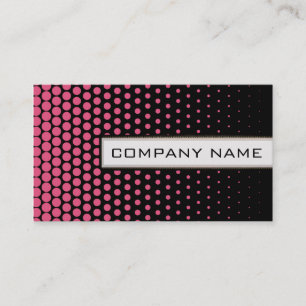 Rosa Techno Dots Elegant Modern Black Visitkort
