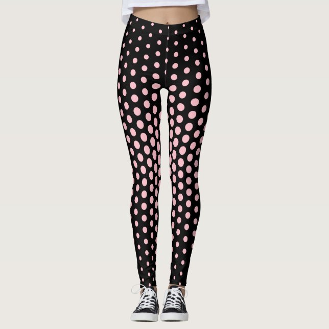 Rosa Techno pricker mönster Leggings (Framsida)