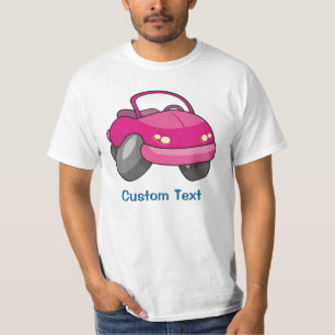 Rosa Tecknad Car T-Shirt