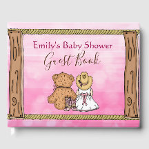 Rosa Tecknad Cowgirl Baby Shower