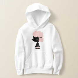Rosa Tecknad Fransk Pudel Tee Shirt
