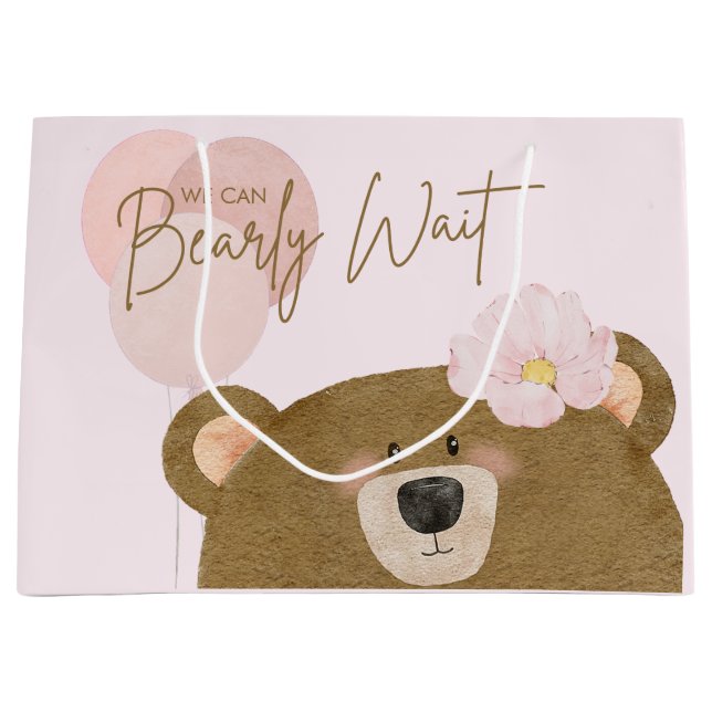 Rosa Teddy Vi kan bota Baby Shower (Framsidan)