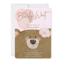 Rosa Teddy Vi kan bota Baby Shower