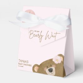 Rosa Teddy Vi kan bota Baby Shower Presentaskar