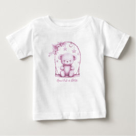 Rosa teddybjörn baby t-shirt