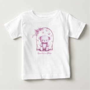 Rosa teddybjörn baby t-shirt