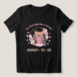 Rosa teddybjörn Mamma-på-väg T Shirt