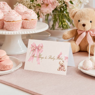 Rosa Teddybjörn Mats Tentkort Kort