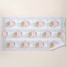 Rosa Tekanna med Flowers & Butterflies Mönster