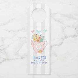 Rosa Tekanna med Tacken Flowers & Butterflies