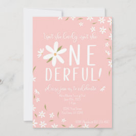 Rosa Tema är inte hennes födelsedag Inbjudan