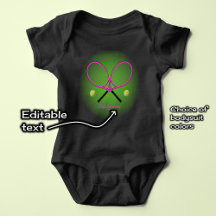 Rosa tennis add namn eller text baby bodydress