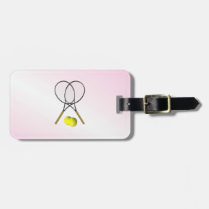 Rosa tennisdesign bagagebricka
