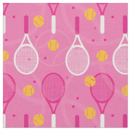 Rosa tennisracketar tyg