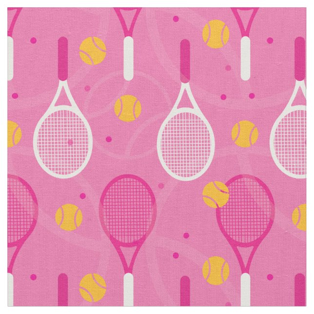 Rosa tennisracketar tyg (Närbild)