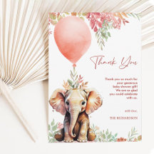 Rosa Terracotta Balloon Elephant Baby Shower