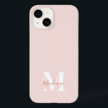 Rosa & Terracotta Modern Initial Monogram Fodral-M<br><div class="desc">Den här snyggten har en enkel och modern design i Rosa & Terracotta. Gör ett slags telefonfodral med anpassningsbar initial och namn. Det blir en coola, en unik gåva till någon speciell eller dig själv. Om du vill ändra typsnitt eller position klickar du på knappen "Anpassa ytterligare" och kan redigera...</div>