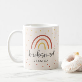  Rosa Terracotta Rainbow Anpassningsbar Bridesmaid Kaffemugg
