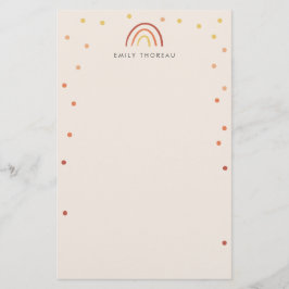  Rosa Terracotta Rainbow Anpassningsbar Personlig Brevpapper